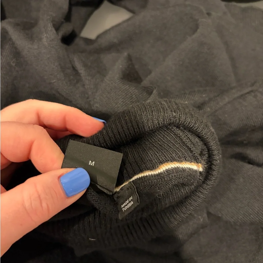 Boss Men's Black Virgin Wool Turtleneck Sweater