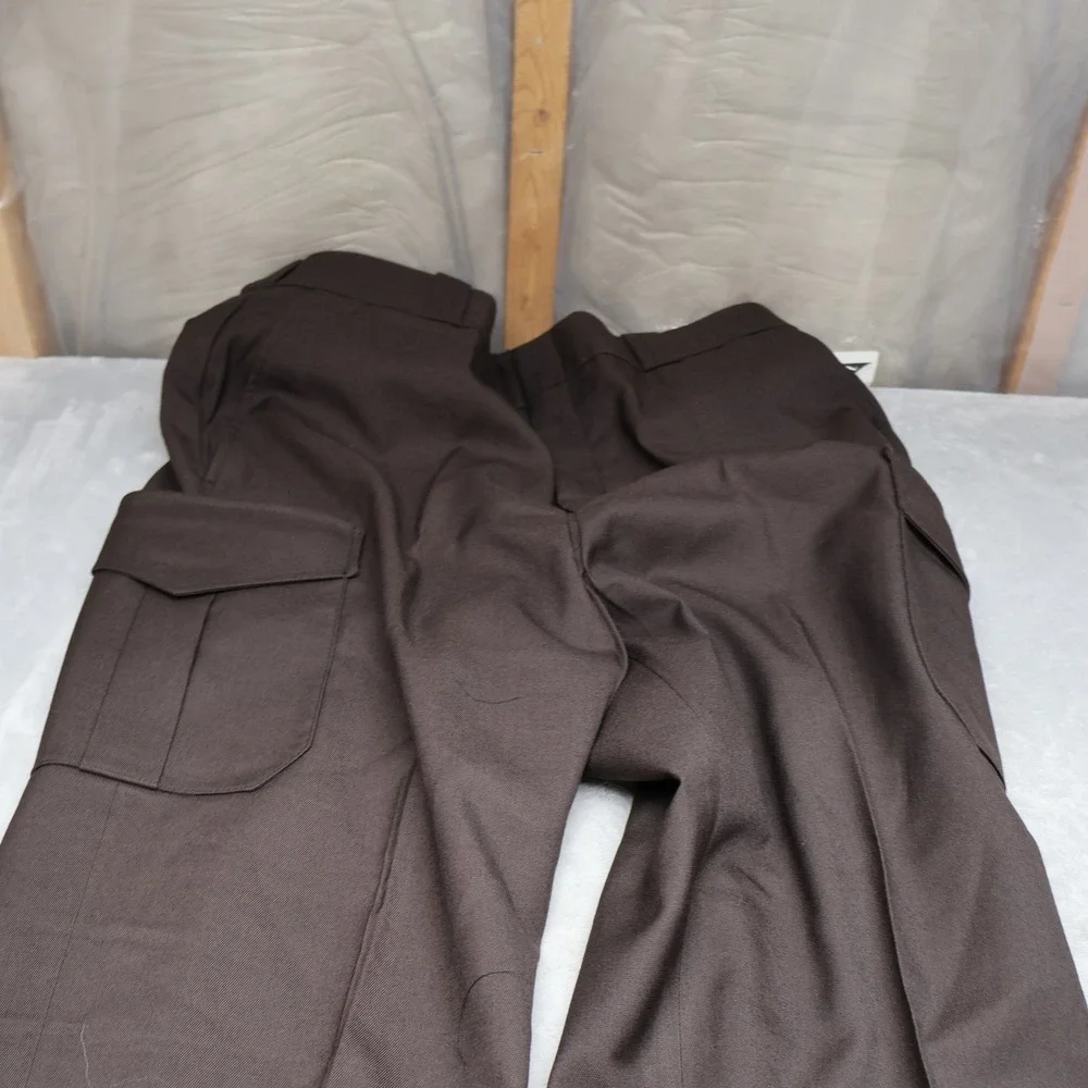 Flying Cross Pants Men 38 Brown Textured Cargo‎ Uniform Straight Leg 36x36 NEW