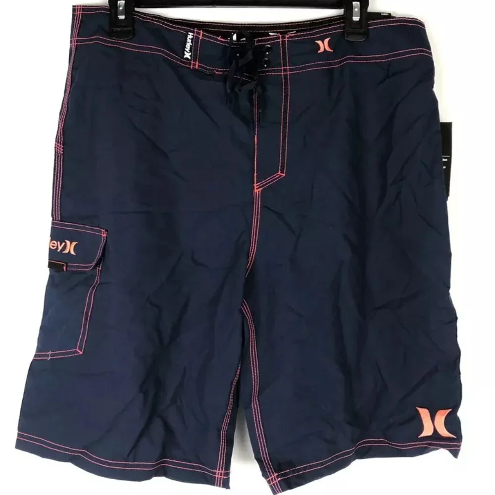 Hurley Men’s Blue One And Only 22” Boardshorts Swimwear, Size 33