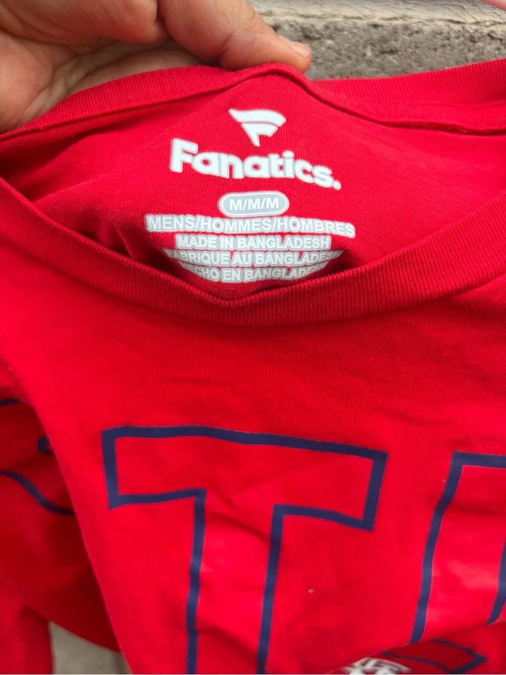 Fanatics bright red