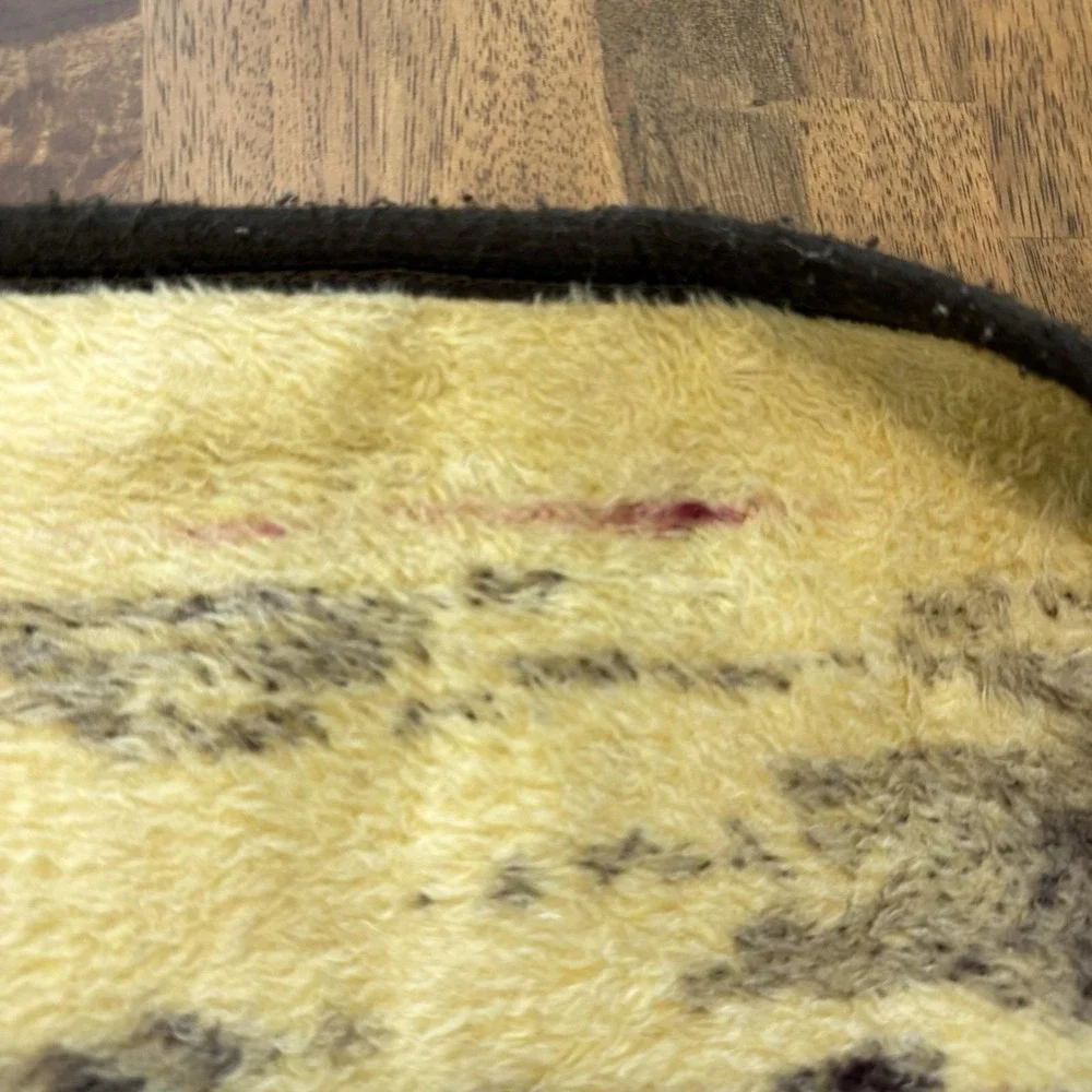 Vintage Mink Blanket Cheetah Reversible Plush Leopard San Marcos Style 90x76 Cat