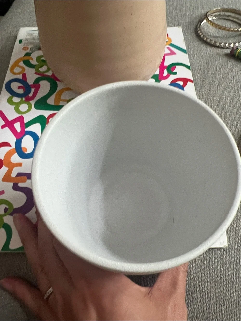 4.25 White Ikea Plant Pot - White Textured Ceramic Planter