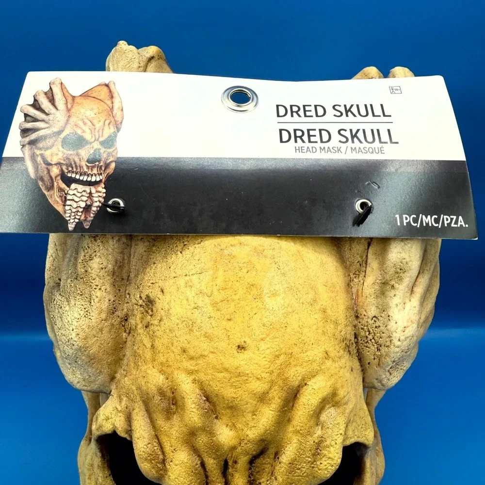 Ghoulish Productions Nightmare Makers Dred Skull‎ Latex Head Mask Beige Adult