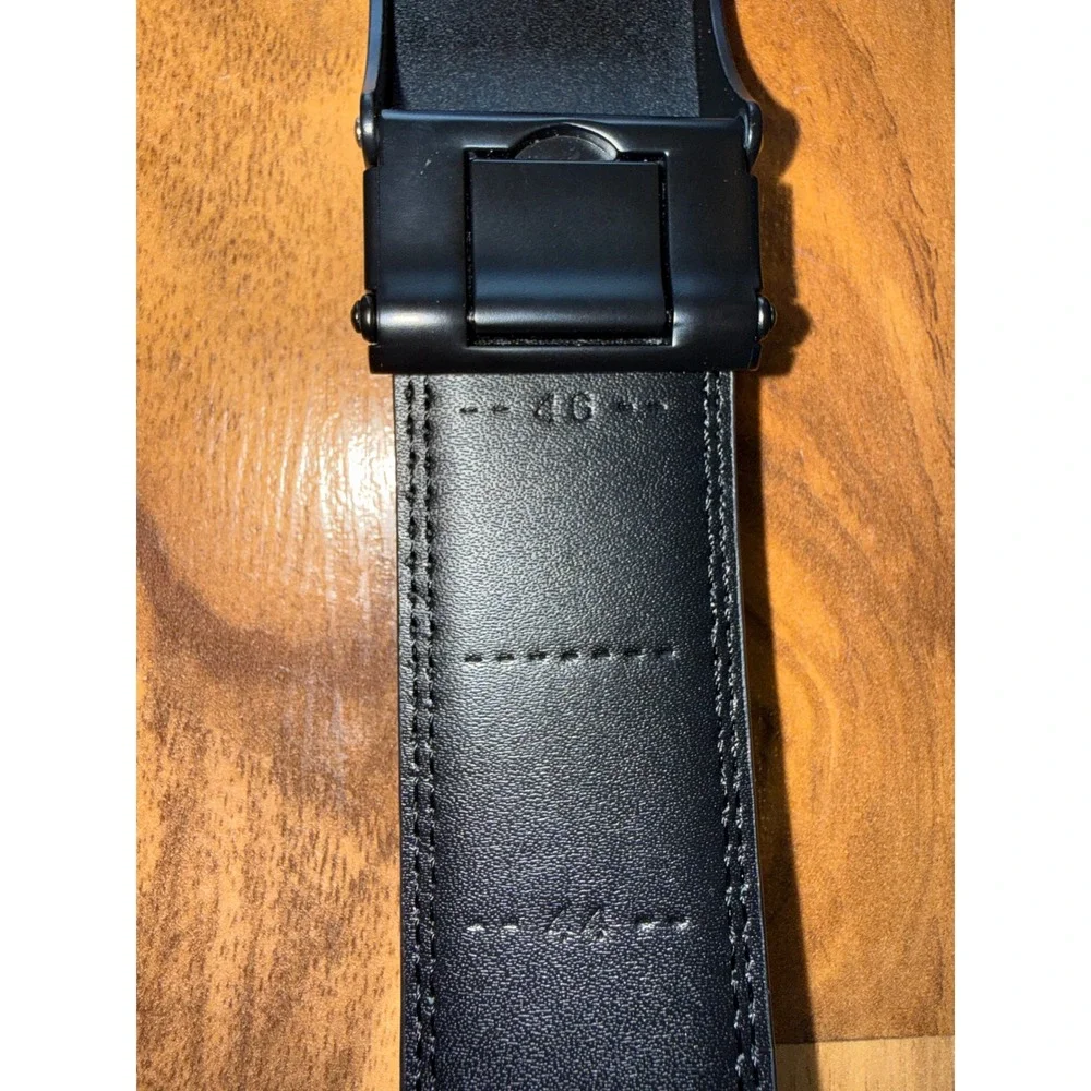 Badgley Mischka Belt Mens 46 Blank Ratchet Automatic Plaque Buckle office work‎