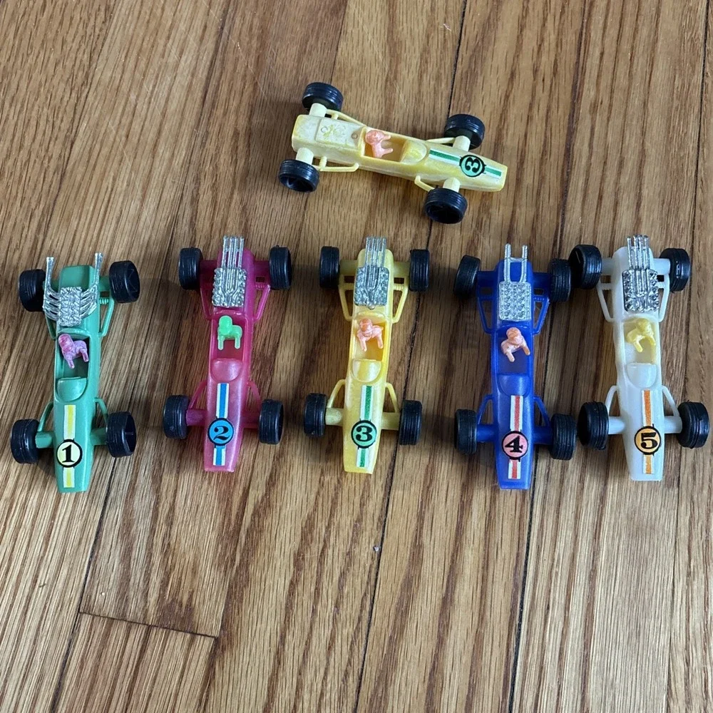 VINTAGE UNBRANDED FORMULA 1 RACE CAR Lot Of 6 PLASTIC‎  4