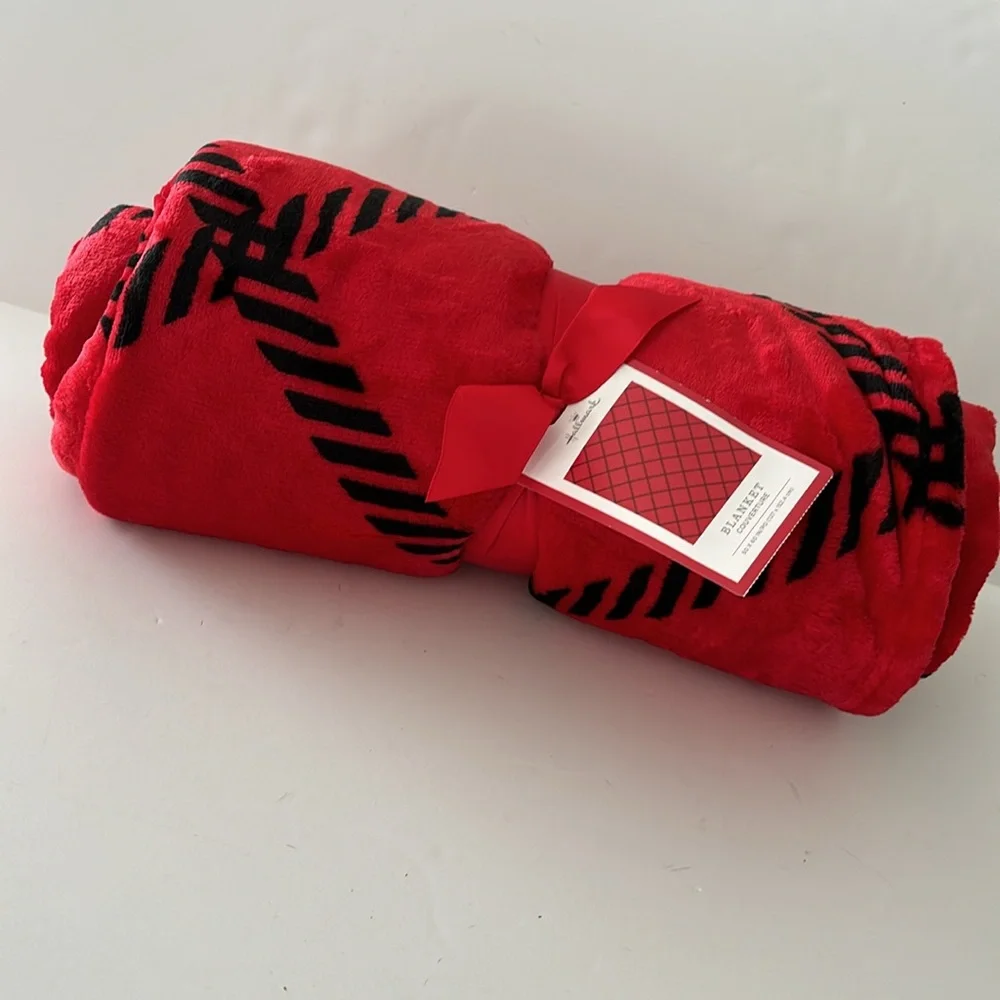 Hallmark Red & Black Blanket Throw