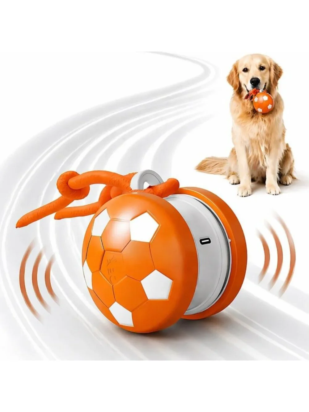 Interactive Electric Soccer Ball Toy for Dogs - Rechargeable, Durable, Fun Chase