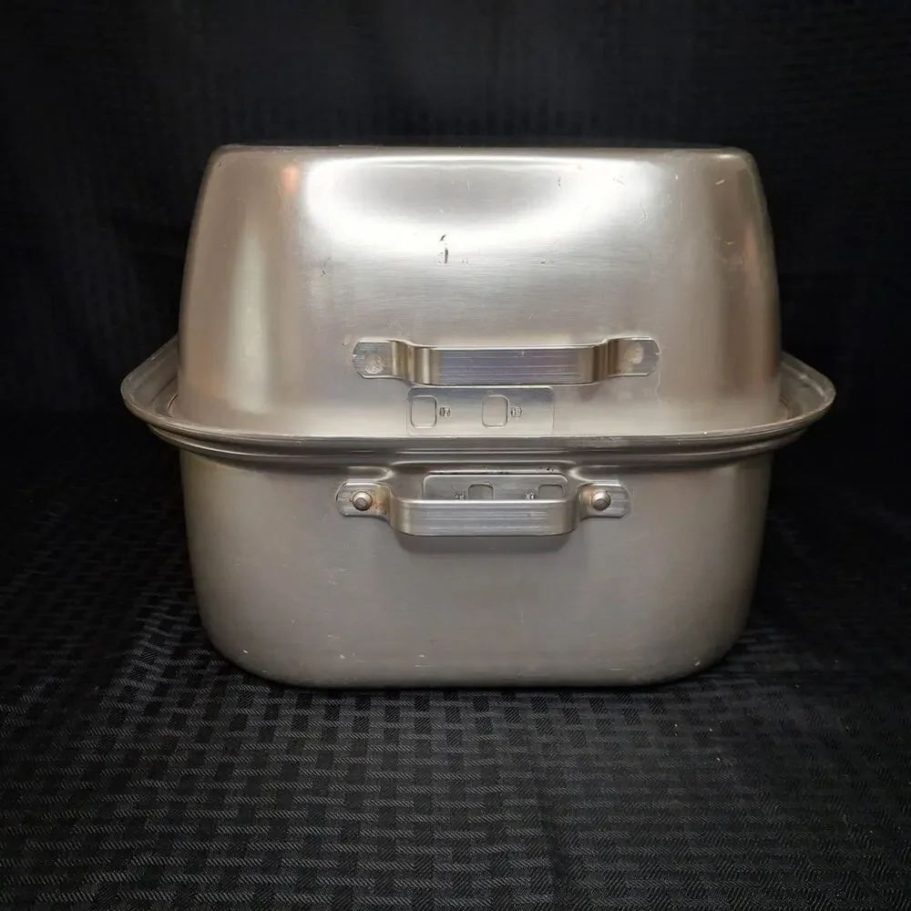 Vintage Wear Ever Aluminum Roaster Pan 825 And Vented Cover 818 Set