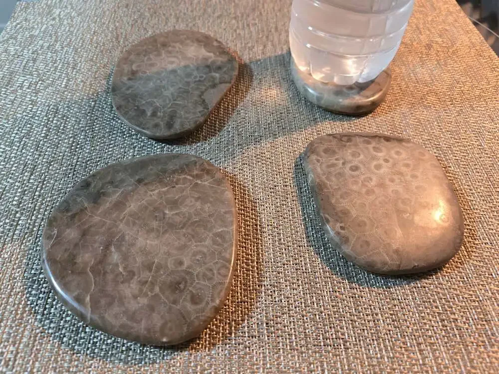 Handmade set polished