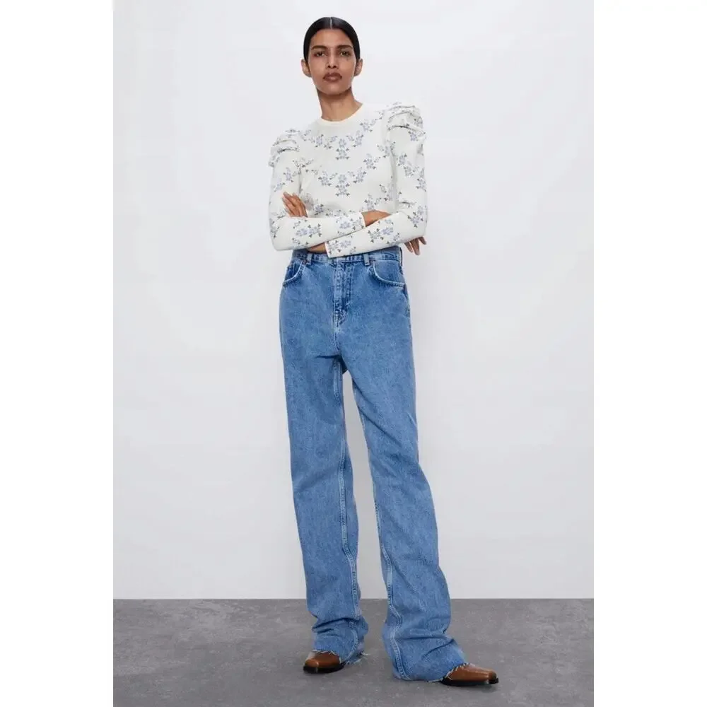 Zara floral knit