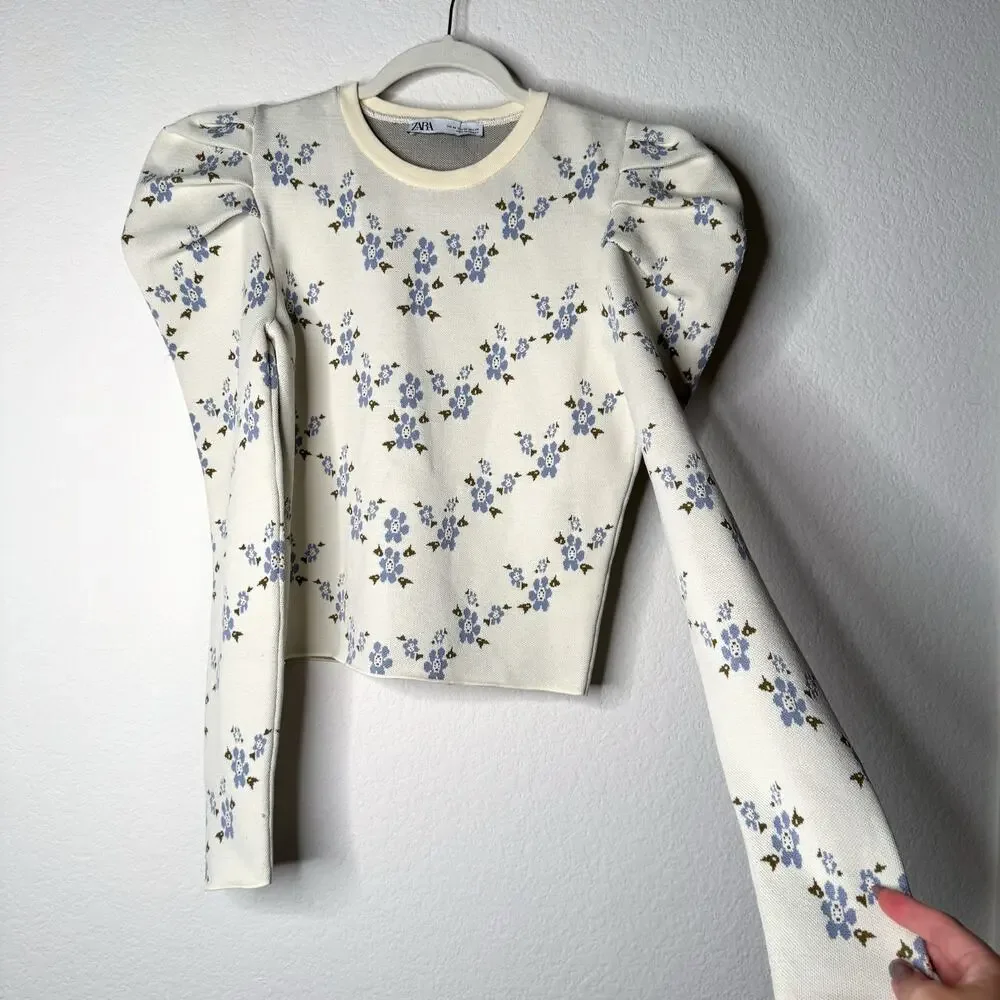 Zara floral knit