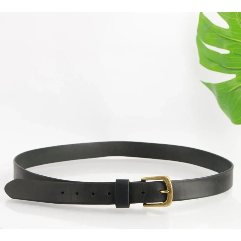 Duluth Mens Belt Size 44 2XL Black Leather 1 1/2