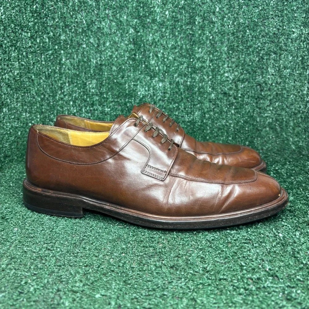 Mezlan Fiore Split Toe Leather Lace Up Classic Oxford Derby Shoes Brown Mens 9 M