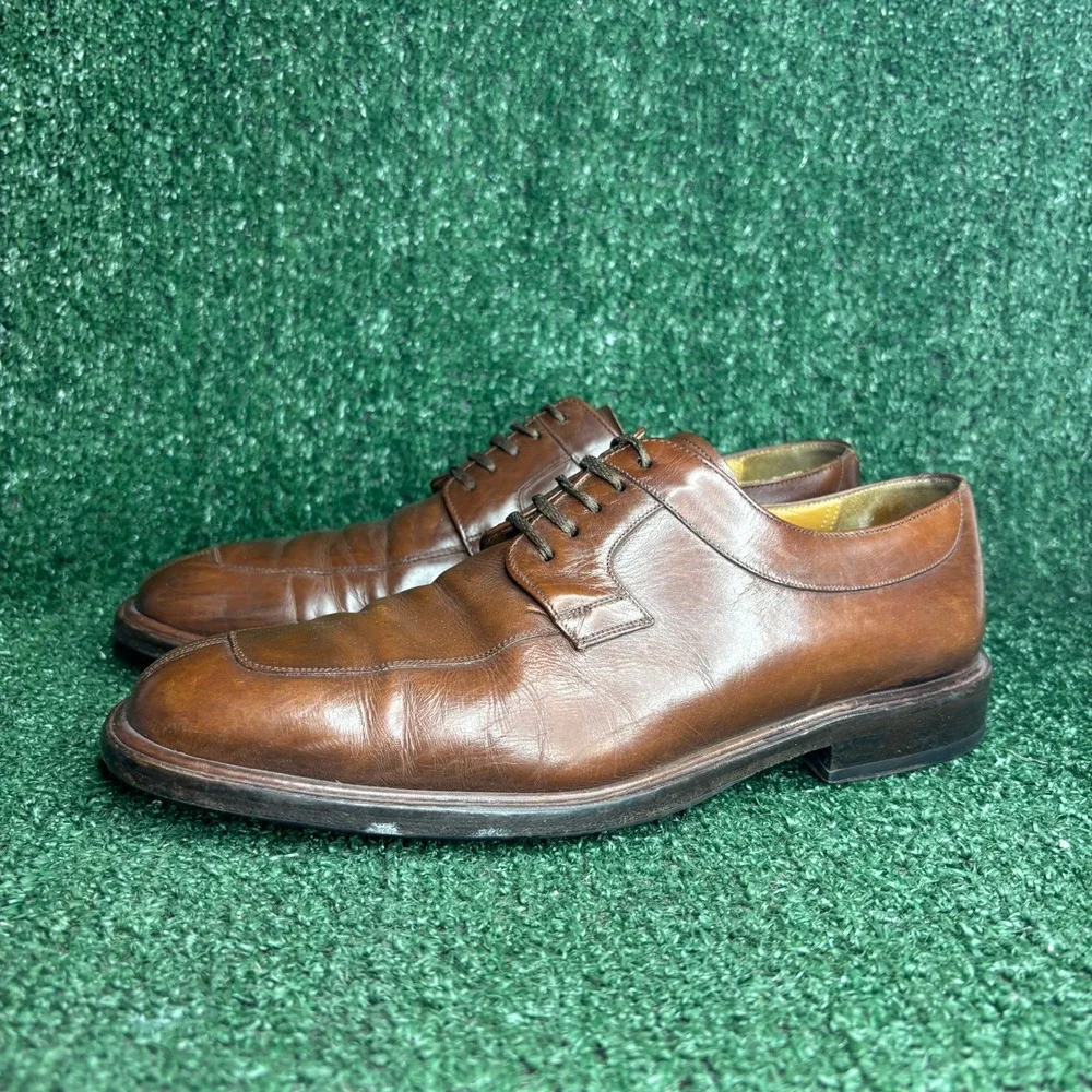 Mezlan Fiore Split Toe Leather Lace Up Classic Oxford Derby Shoes Brown Mens 9 M
