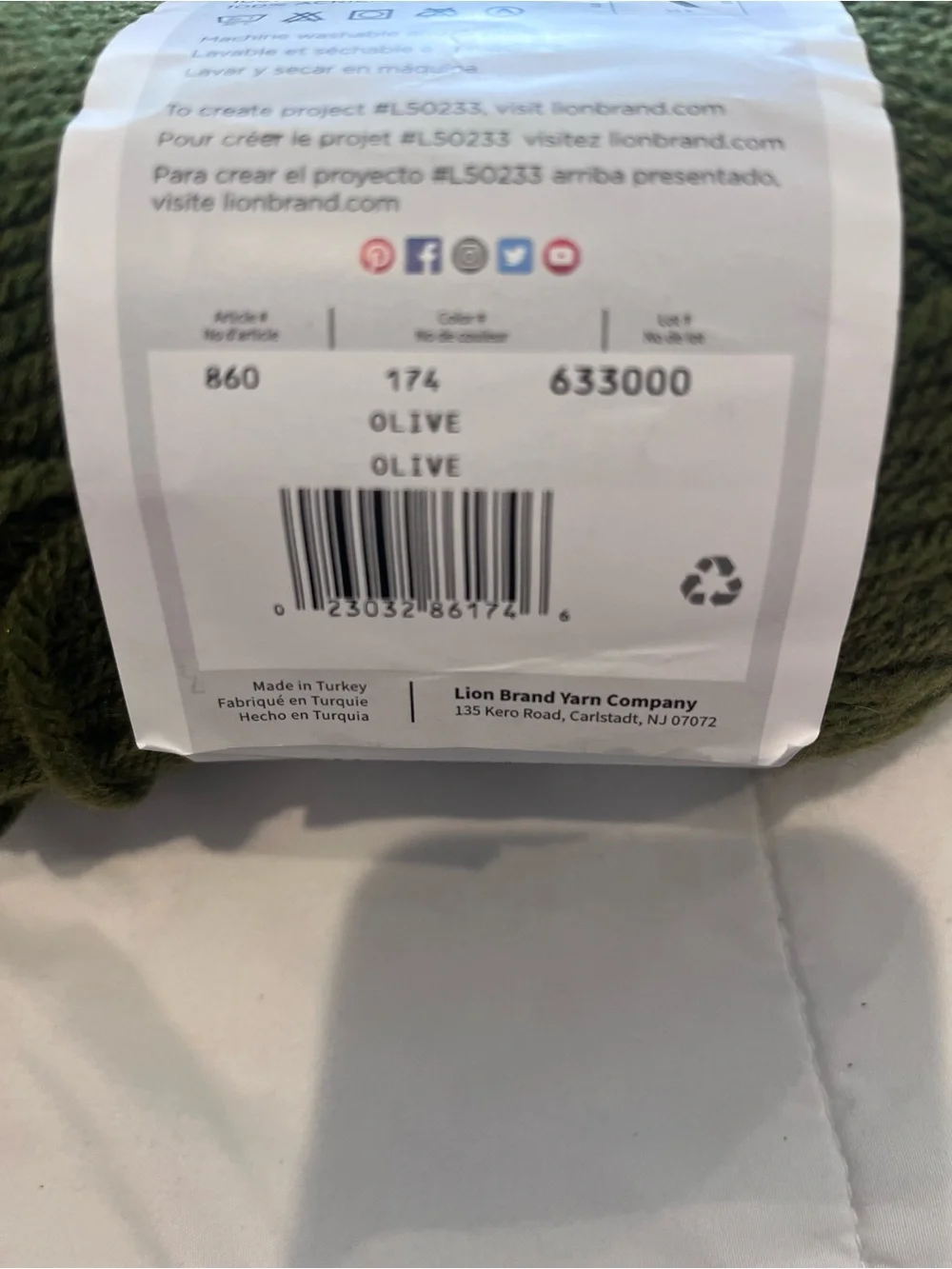 Lion Brand Yarn great colors