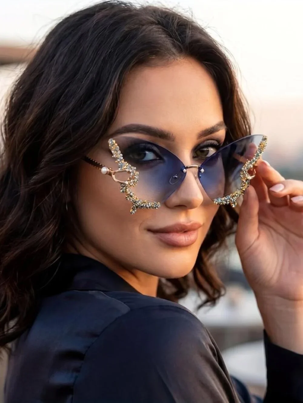 N/A rhinestone butterfly