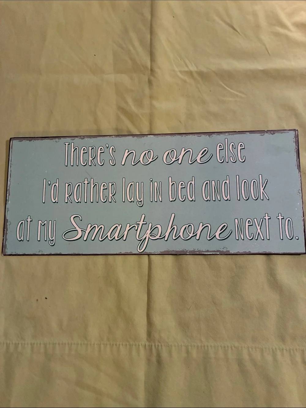 Humorous Light Green'Metal Smartphone' Wall Sign - Unbranded