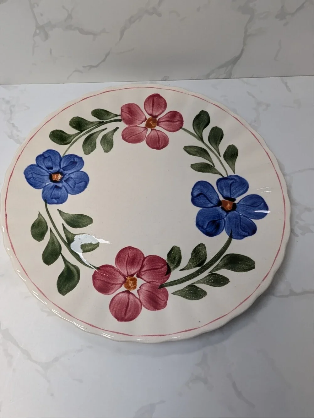 Blue Ridge Laurel Wreath Dinner Plates Set of 4 9.5