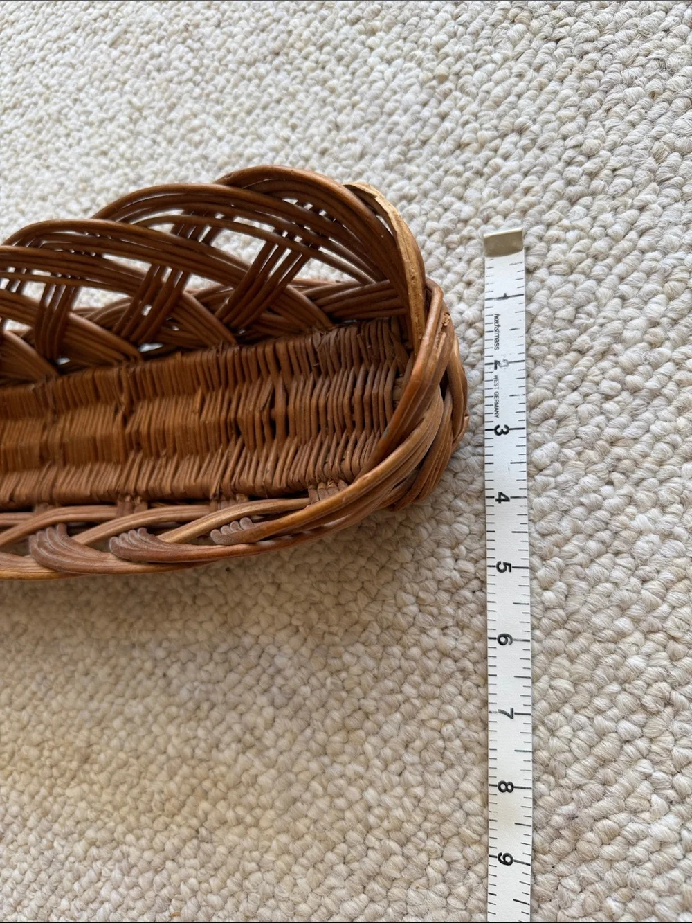 Woven Rattan Bread Basket - Brown
