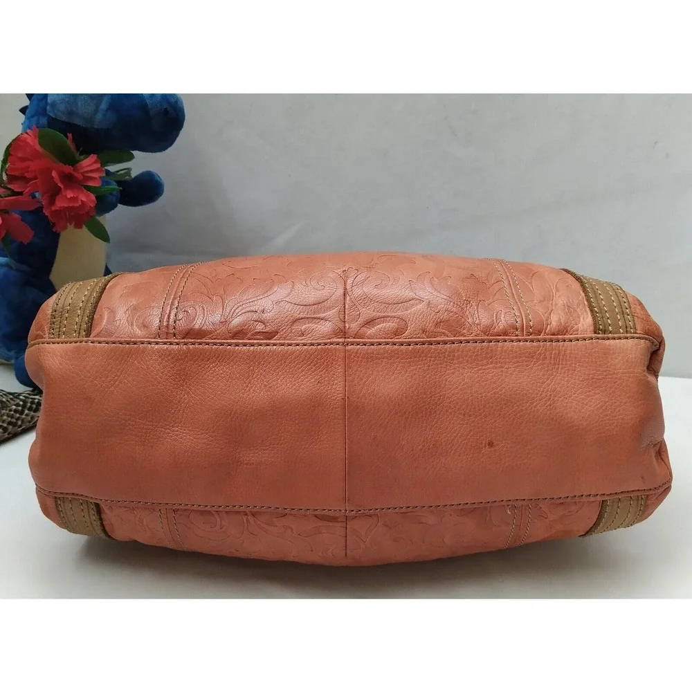 Fossil orange leather