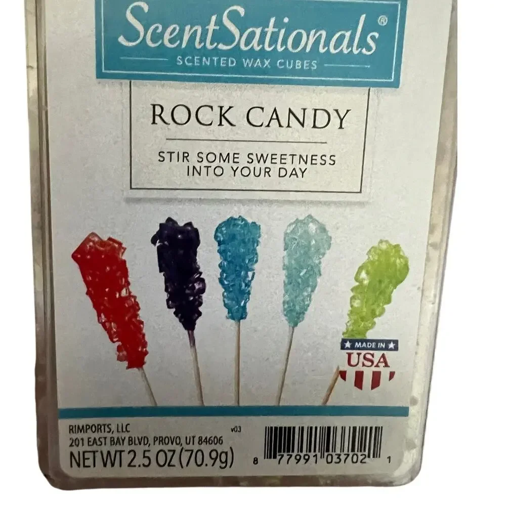 ScentSationals Rock Candy Scented Wax Melts Lot - 1 New 5 oz, 1 partial 2.5oz