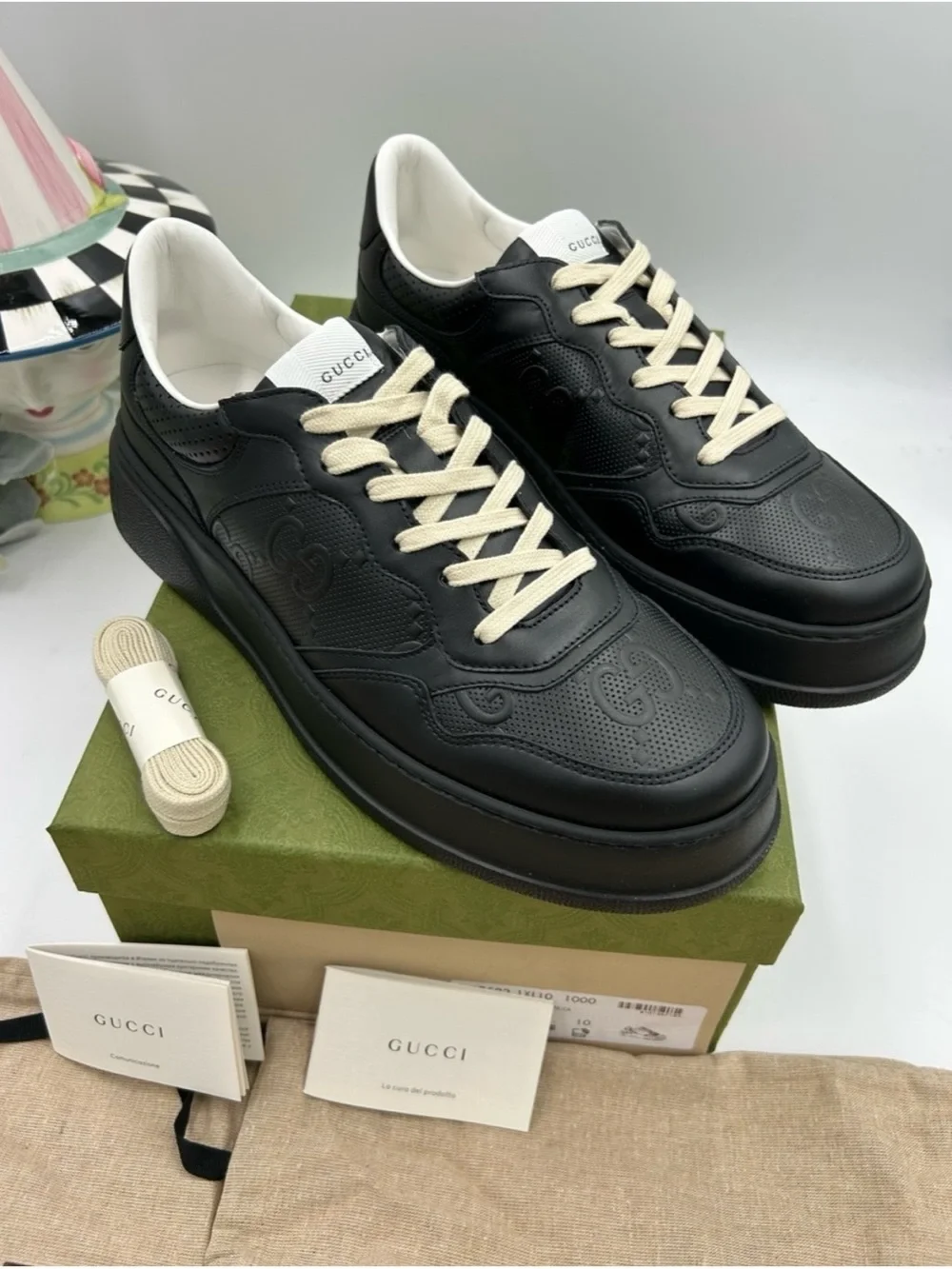 Gucci black leather