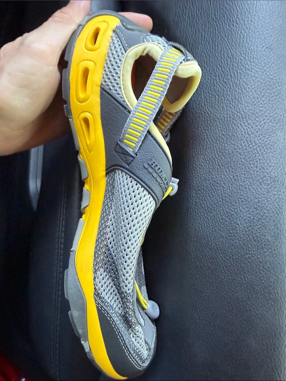 Men's Gray and Yellow Amphibious Outdoor Sandals