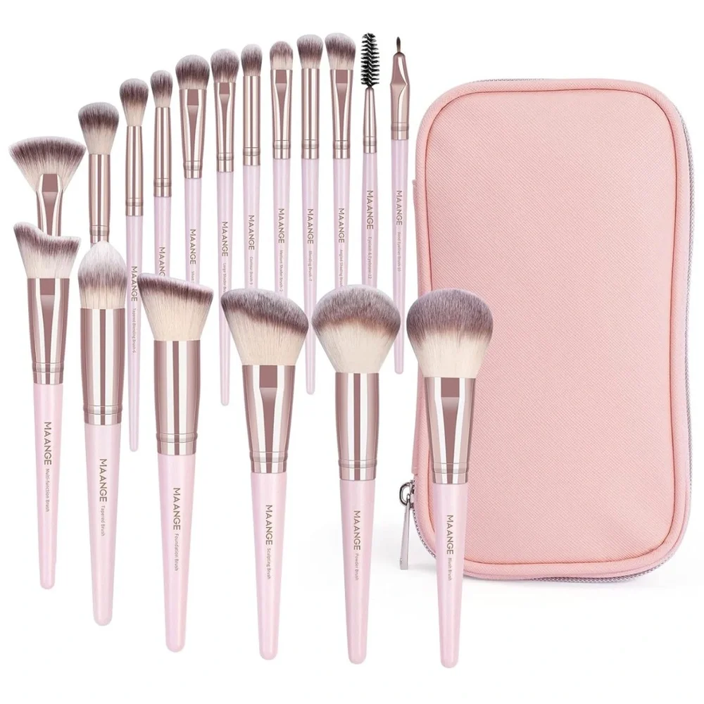 Makeup Brushes, 18 Pcs Professional Premium Synthetic Makeup Brush Set with Case