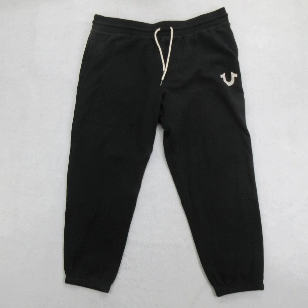True Religion Men's Pants 2XL Jogger Core Logo Black