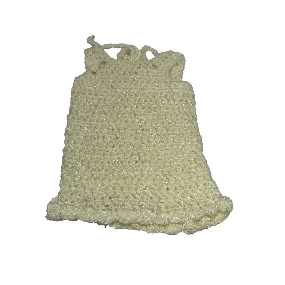 NEW‎ handmade crocheted yarn 18 inch doll outfit dress yellow