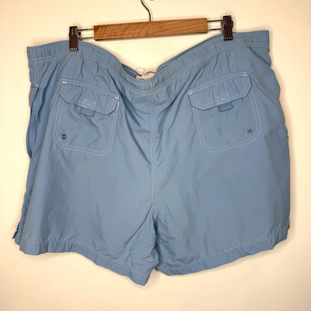 Lands End Swim Trunks Shorts Men's‎ XL 40-42 Regular Blue Drawstring Pockets 5
