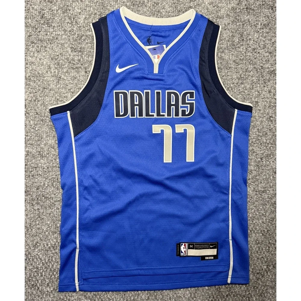 Nike Dallas Mavericks Jersey Luka Doncic #77 Dri-Fit Swingman Icon‎ Youth M NWT