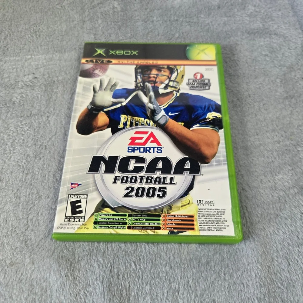 NCAA Football 2005 / Top Spin Xbox Combo Disc Original Microsoft 2004 2-n-1 Game