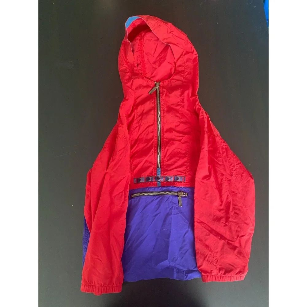 Vintage 90s LL Bean Mountain Classic‎ Anorak Jacket Colorblock Kids Large