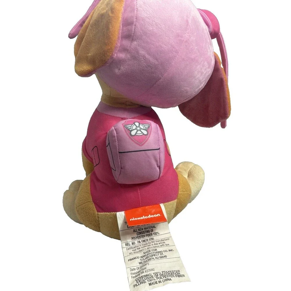 Paw Patrol Skye Plush Pup Girl Dog Pink Nickelodeon Stuffed Animal 16 In Tall