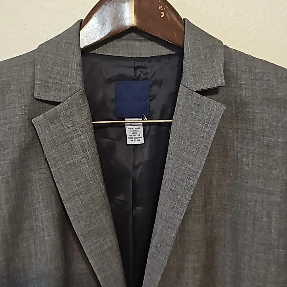 - J. Crew gray career super 120's wool blazer size 4