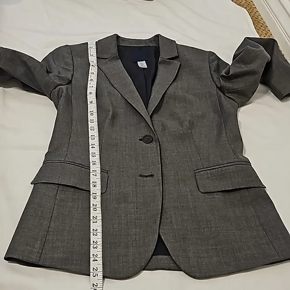 - J. Crew gray career super 120's wool blazer size 4