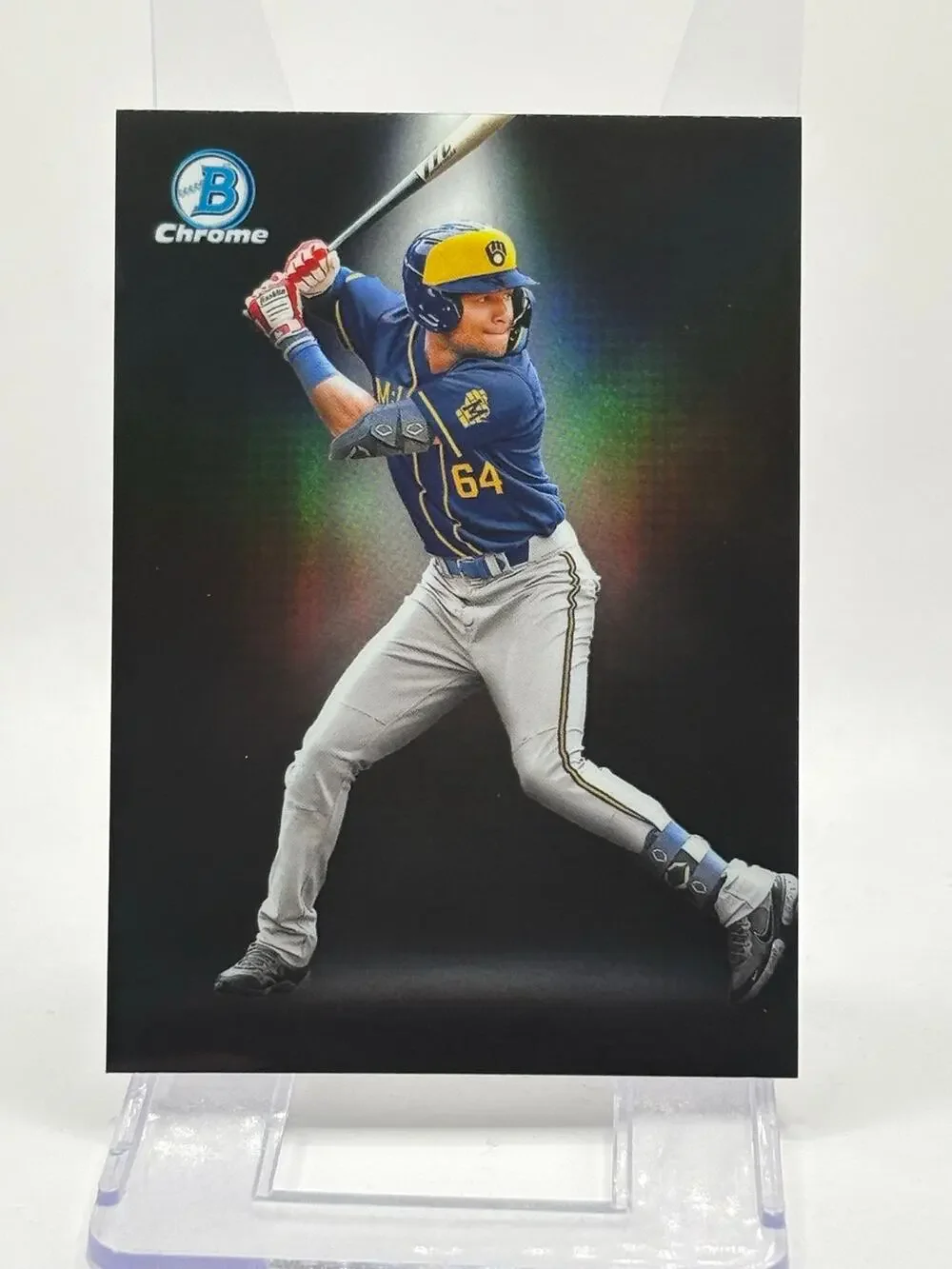 2023 Bowman Chrome Jackson Chourio Spotlight Refractor Milwaukee Brewers