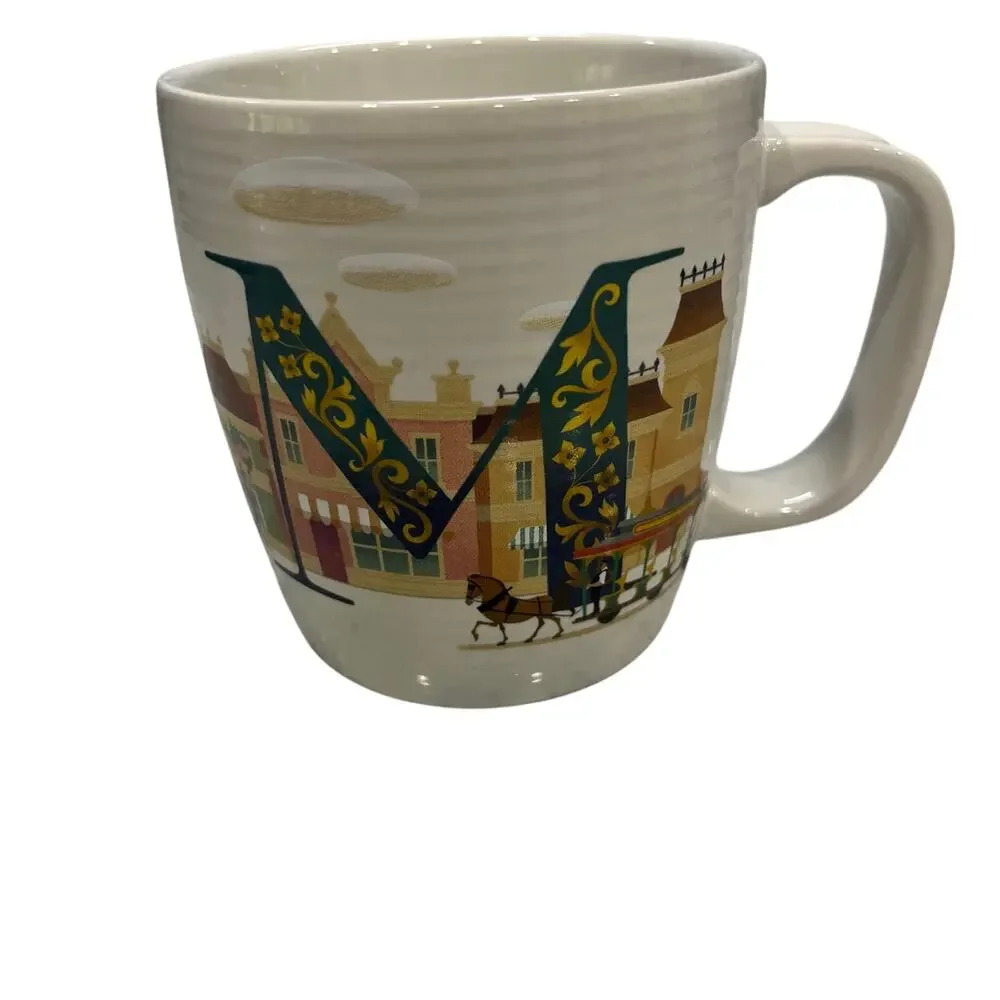 Disney Parks ABCDisney Letter M Mug Main Street USA Coffee Cup ABC Collection
