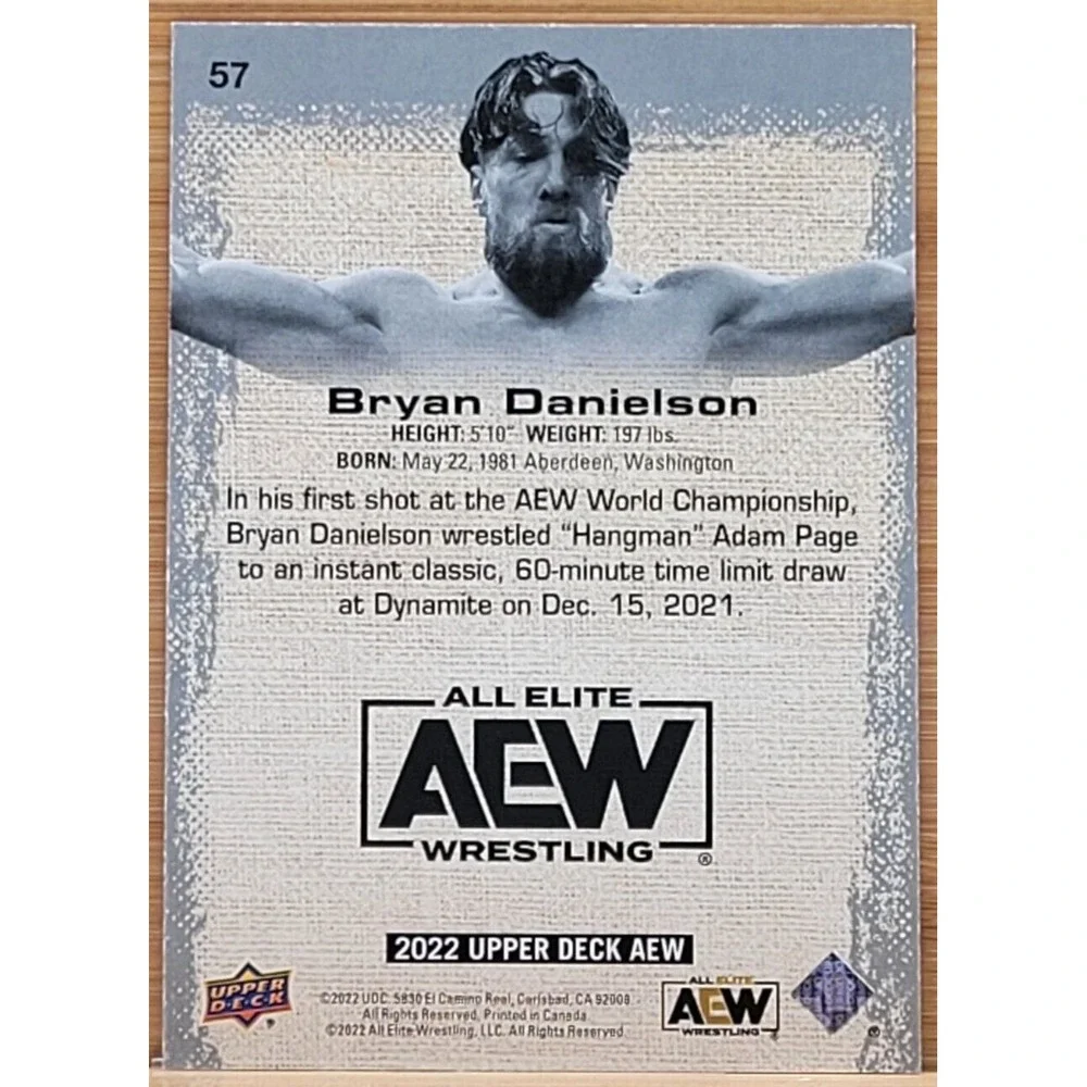 2022 UPPER DECK AEW BRYAN DANIELSON‎  EXCLUSIVES #D/100