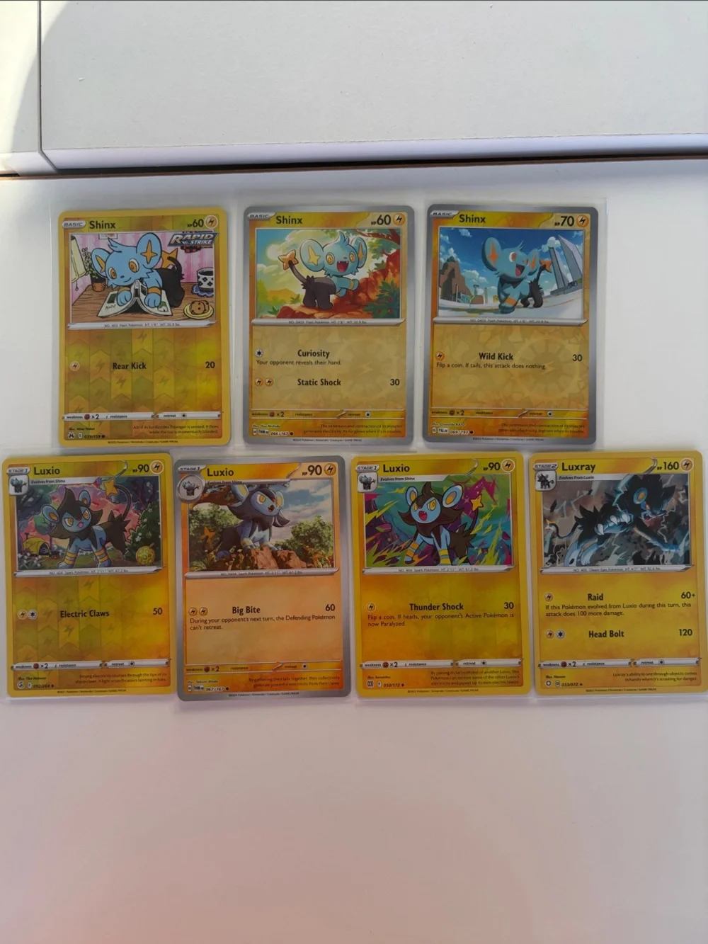Shinx Luxio Luxray Evolution Lot 7 Cards Reverse Holo | ✨5/$25✨