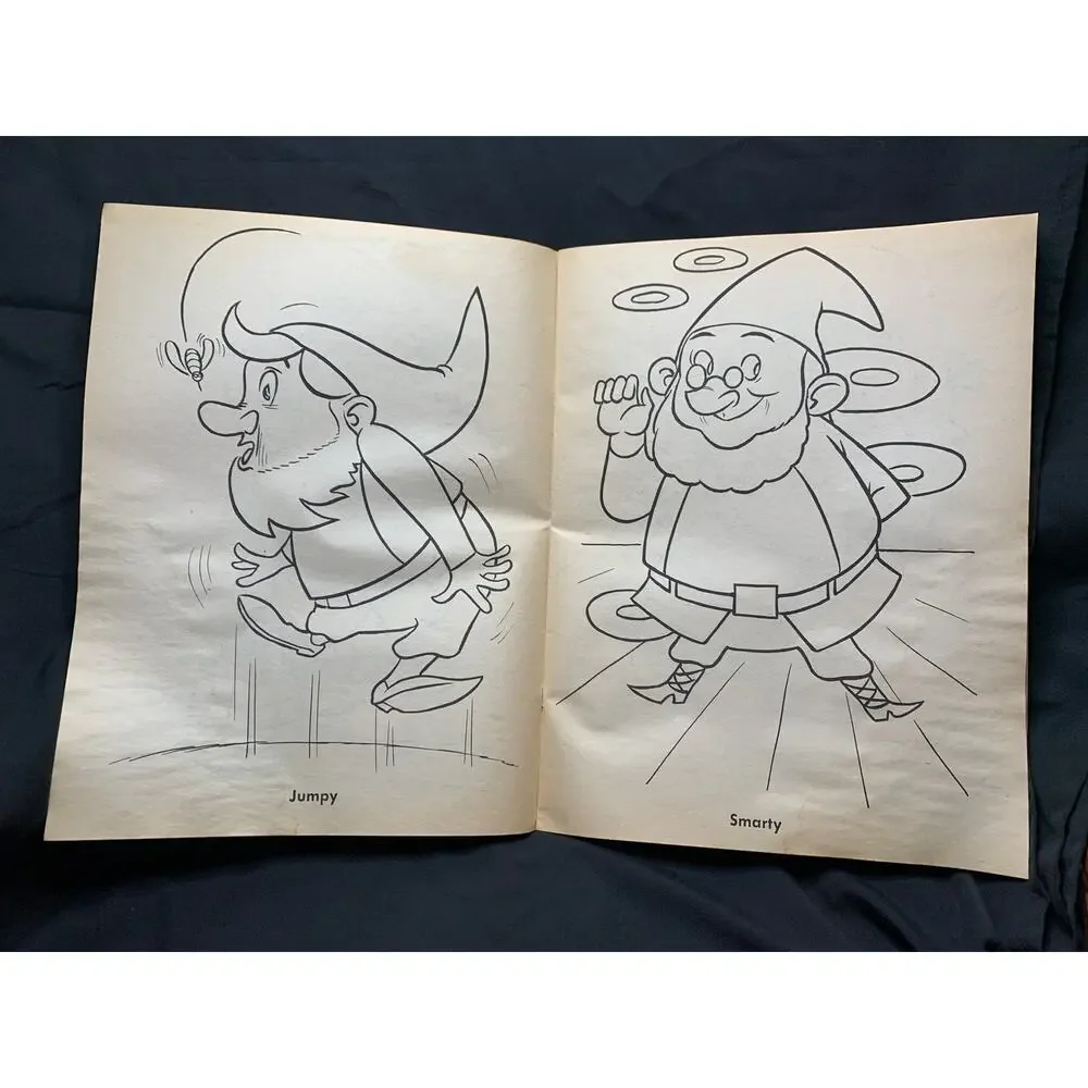 Vintage 1975 Snow White Seven Dwarfs Giant Coloring Book Playmore Unused Rare