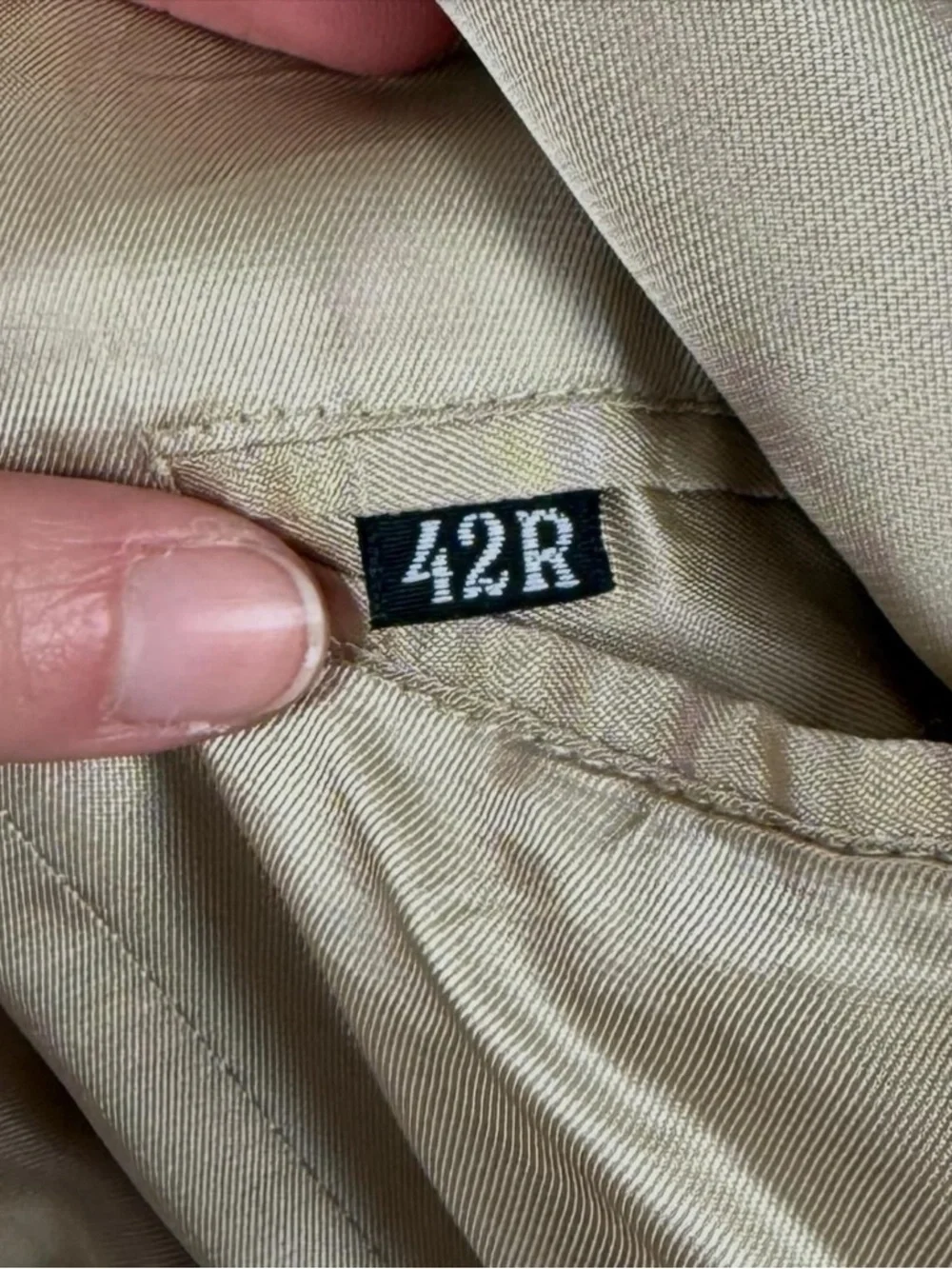 Vintage Camel Tan Long Single Breasted Wool Overcoat Men’s 42 Large Winter‎ Coat