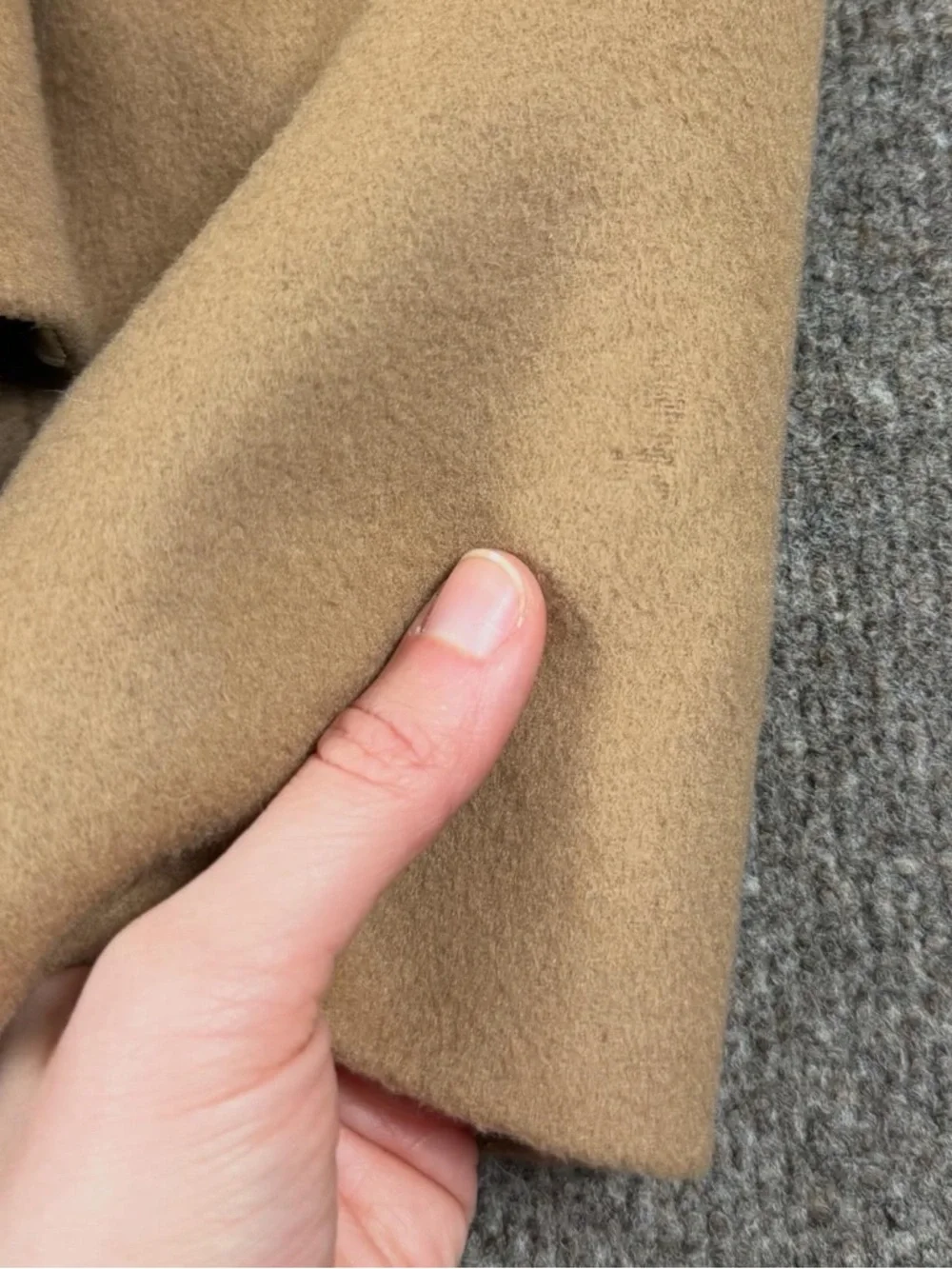 Vintage Camel Tan Long Single Breasted Wool Overcoat Men’s 42 Large Winter‎ Coat