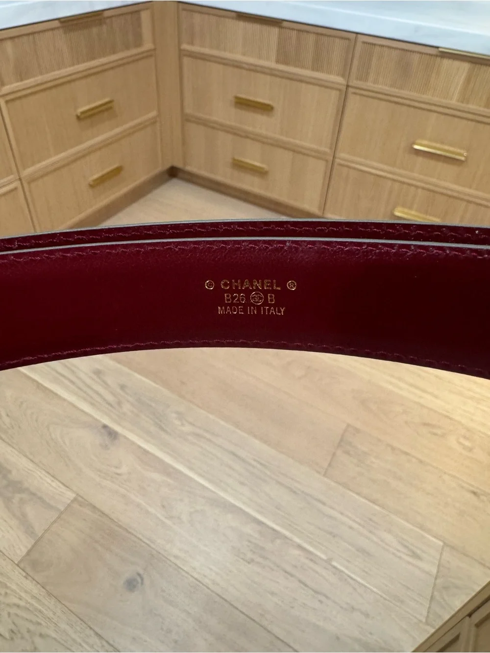 CHANEL croc embossed