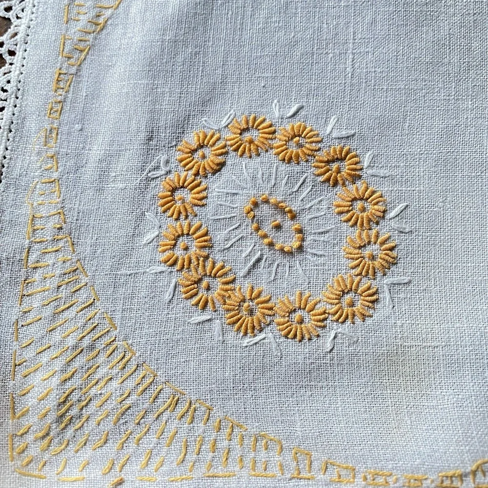 LinenTablecloth vintage handmade