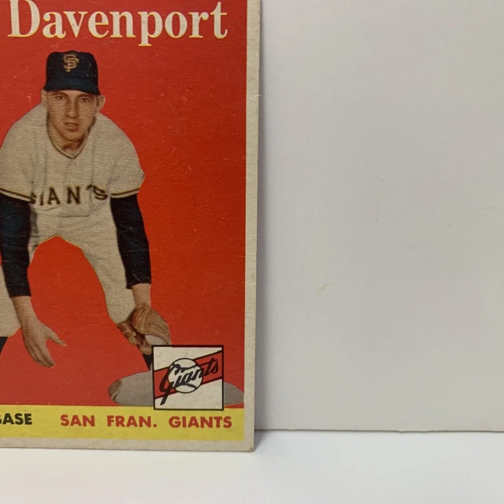 JIM DAVENPORT ROOKIE CARD, San Francisco Giants, #413, 1958 Topps Baseball