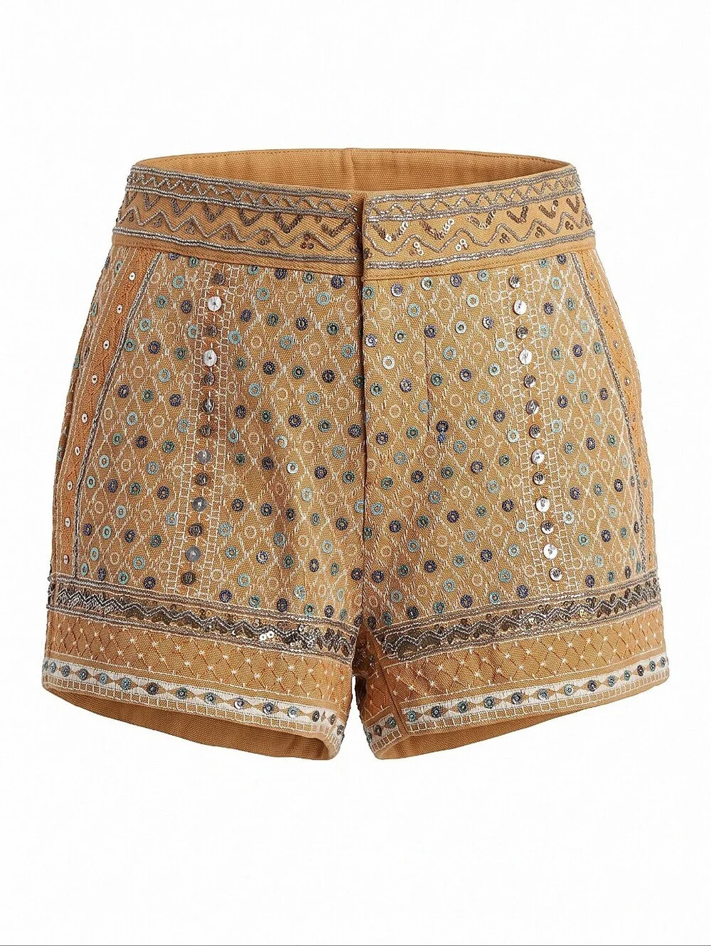 NWT! Freeway Embellished Mustard Women’s Shorts