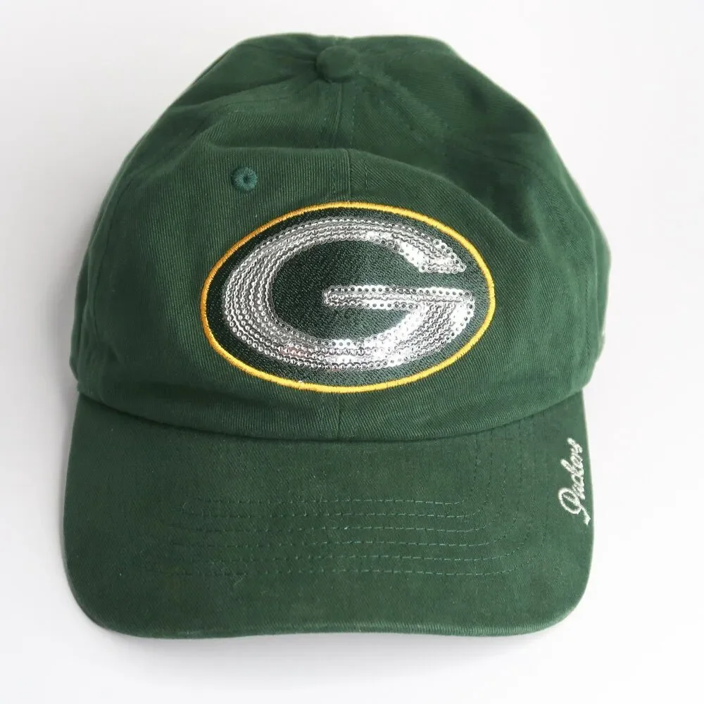 Green Bay Packers Womens Baseball Cap Green NFL‎ Sequins '47 Football Sports