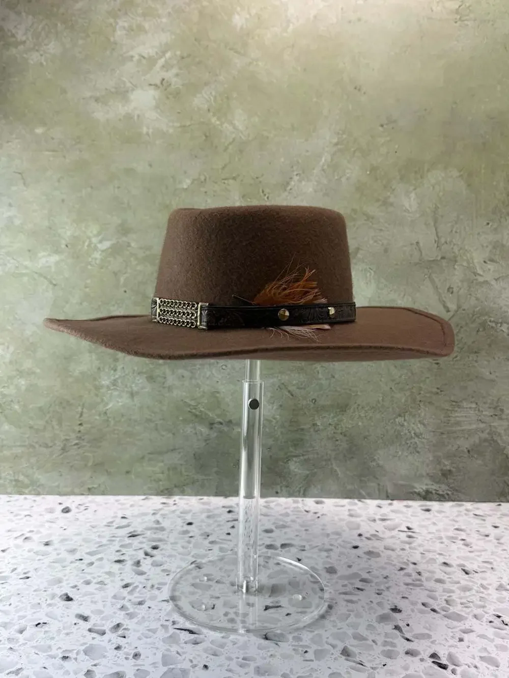 Bee Hat Co. Brown Wool Felt Trail Blazer Hat Small